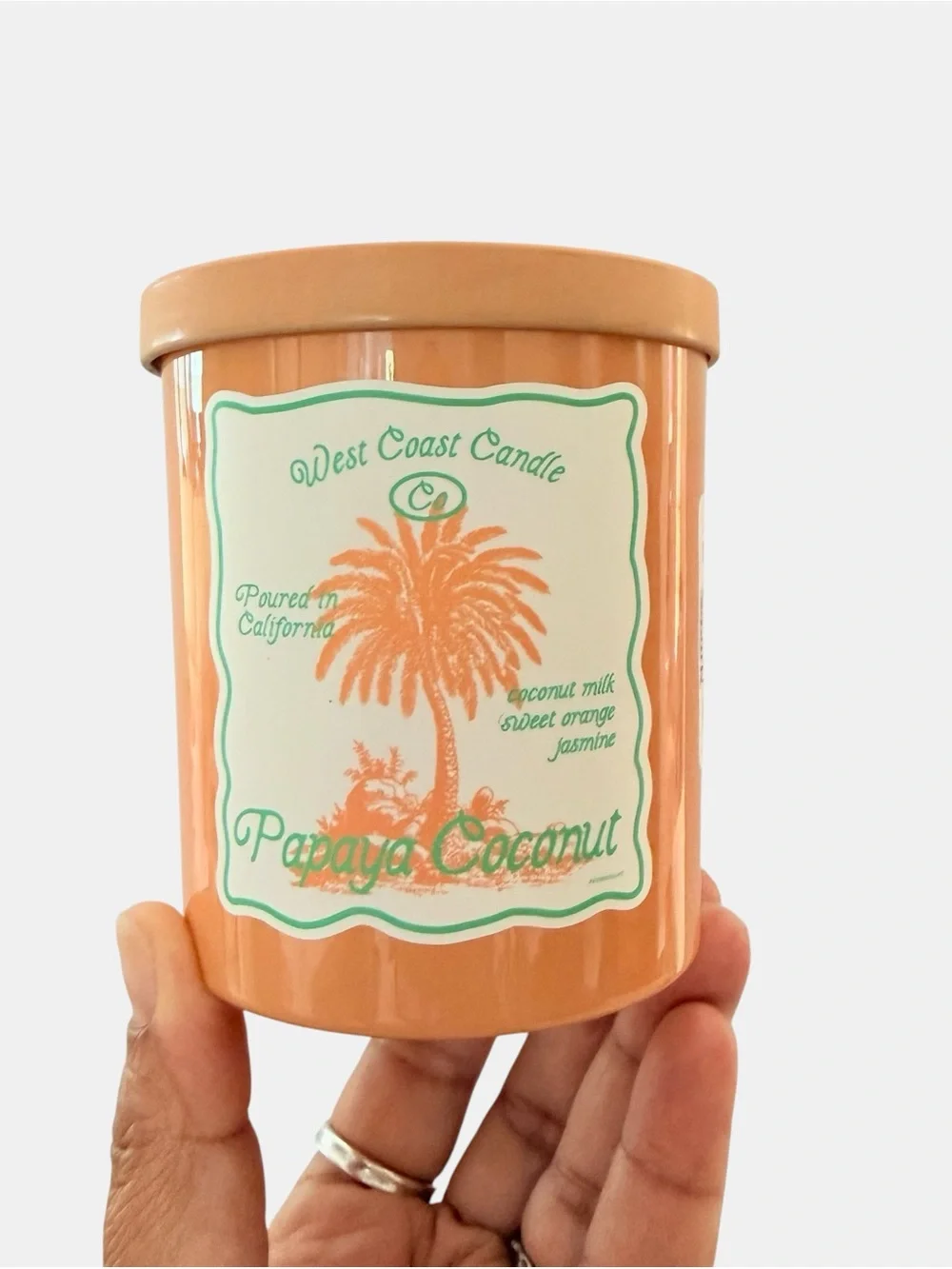 Leoben Company Papaya Coconut Scented Candle - Peach